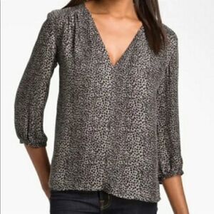 ‎Joie Animal Print Silk Blouse Size Small